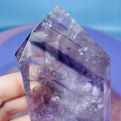 High Grade Trapiche Amethyst Chunky Medium Tower (Video)