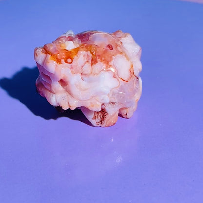 Red Flower Agate 'Pixiu' Dragon Small Carving