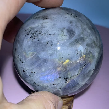 Purple Labradorite Large Sphere (Video)