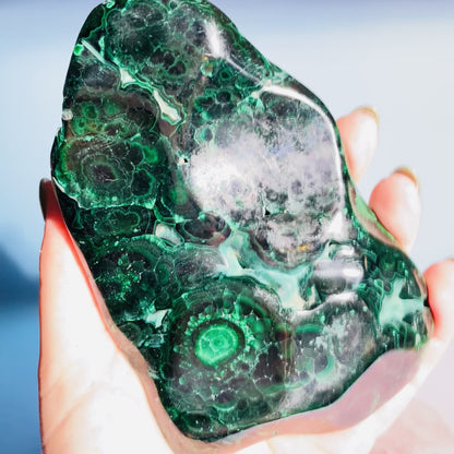 Dark Malachite Semi-Polished Medium Freeform