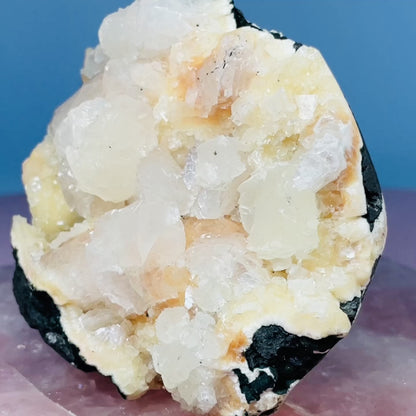 Peach Heulandite Cluster Geode Medium Standing Freeform