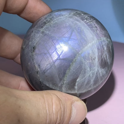 Purple Labradorite Large Sphere (Video)