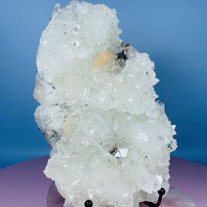 A Grade Diamond Apophyllite + Peach Stilbite + Heulandite Large Cluster