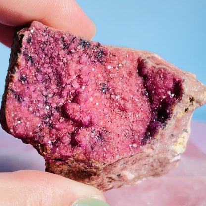 Cobaltocalcite 'Salrose' on Dolomite Raw Cluster Small Specimen (Video)