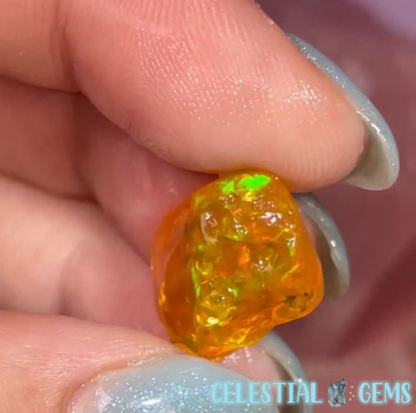 Rare Mexican Fire Opal Thumbnail Mini Specimen (CLICK FOR VIDEO)