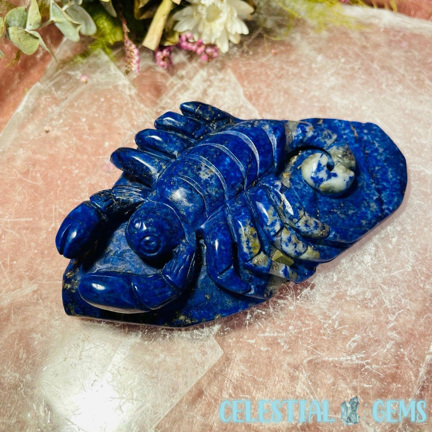 Lapis Lazuli Scorpion Medium Carving