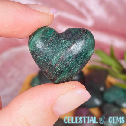 Ruby in Fuchsite (Green Mica) Heart Mini Carving