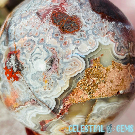 Mexican Crazy Lace Agate Medium Sphere