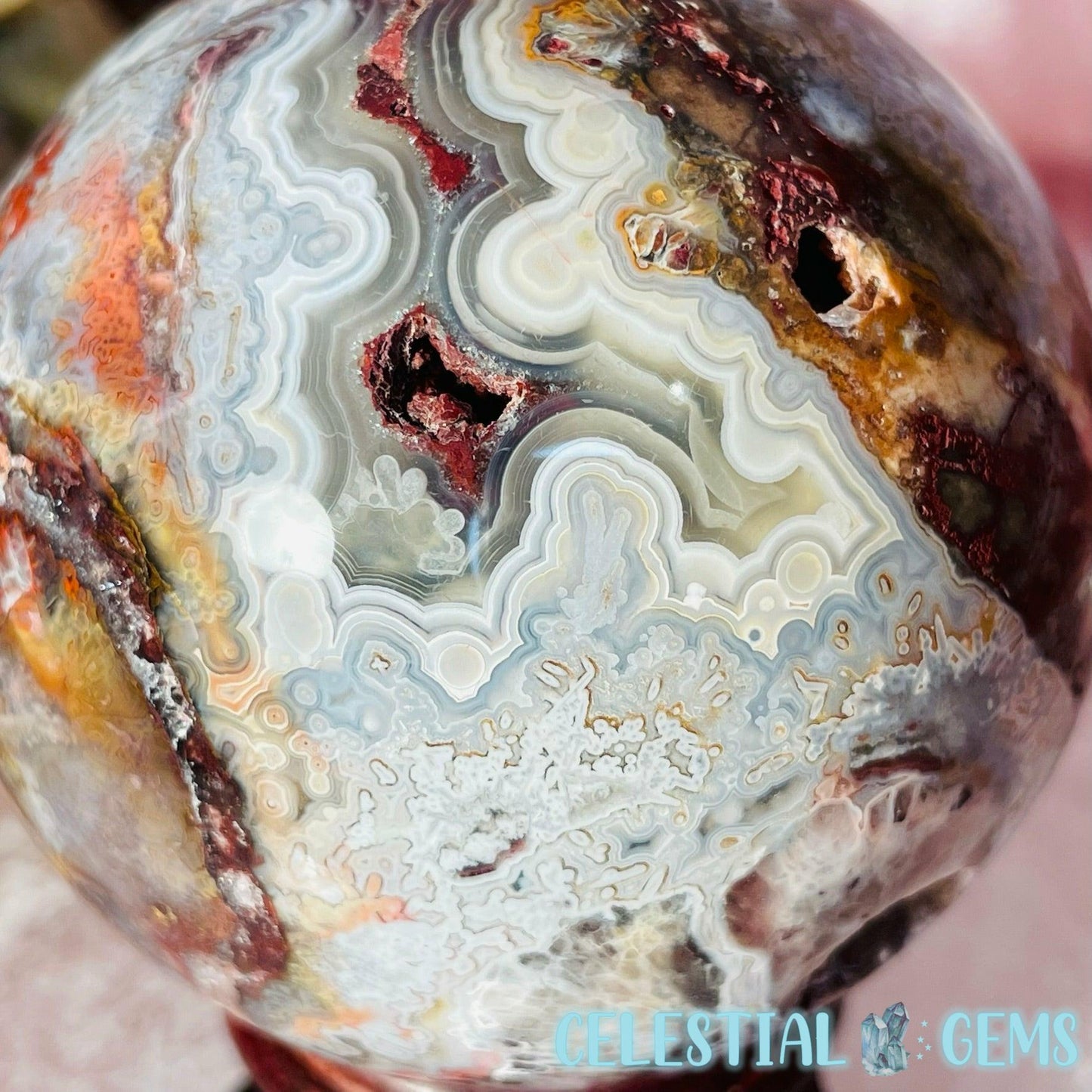 Mexican Crazy Lace Agate Medium Sphere