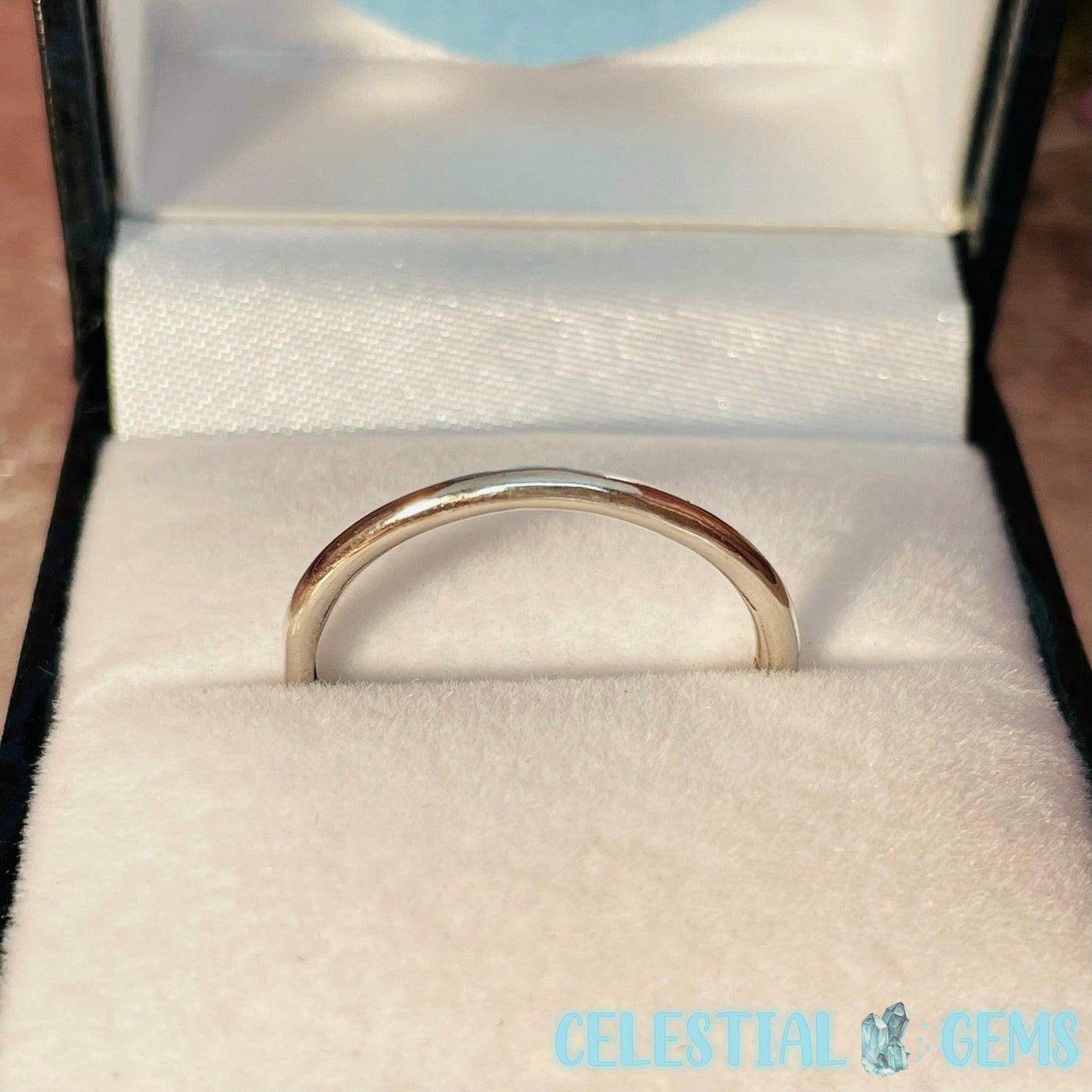 Plain Band Silver Ring (Adjustable)