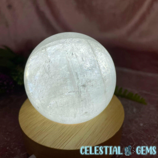 White Calcite Small Sphere