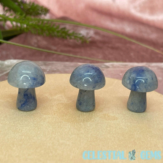 Blue Aventurine Mushroom Mini Carving