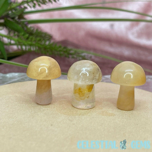Golden Healer Quartz Mushroom Mini Carving