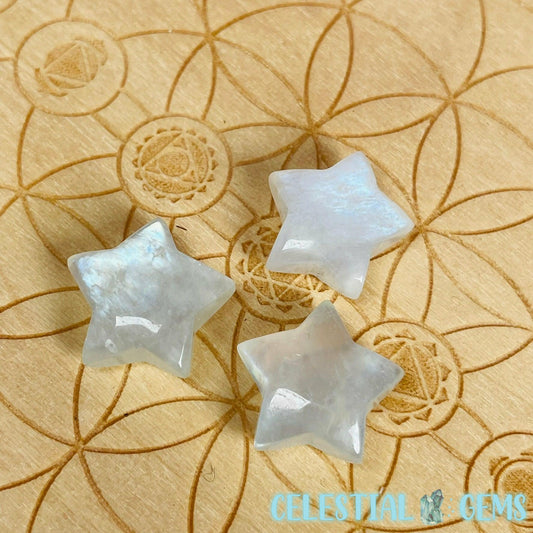 High Quality Moonstone Star Tiny Carving
