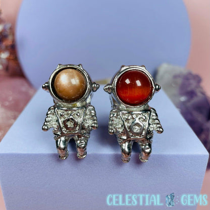 Crystal + Metal Spaceman Astronaut Small Carving