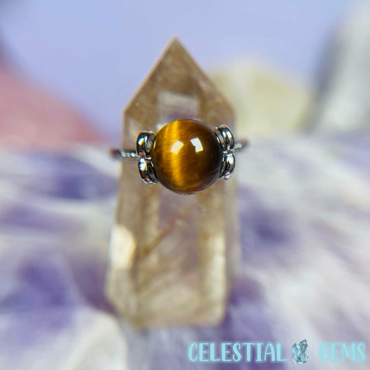 Tigers Eye Spinning Anxiety Ring