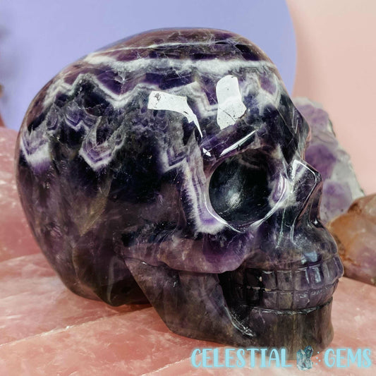 Dream Amethyst Large Skull Carving