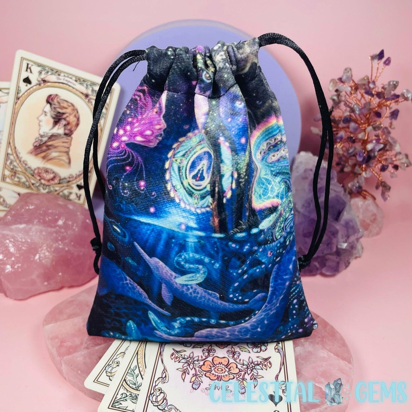 Underwater Fantasy Tarot Drawstring Bag
