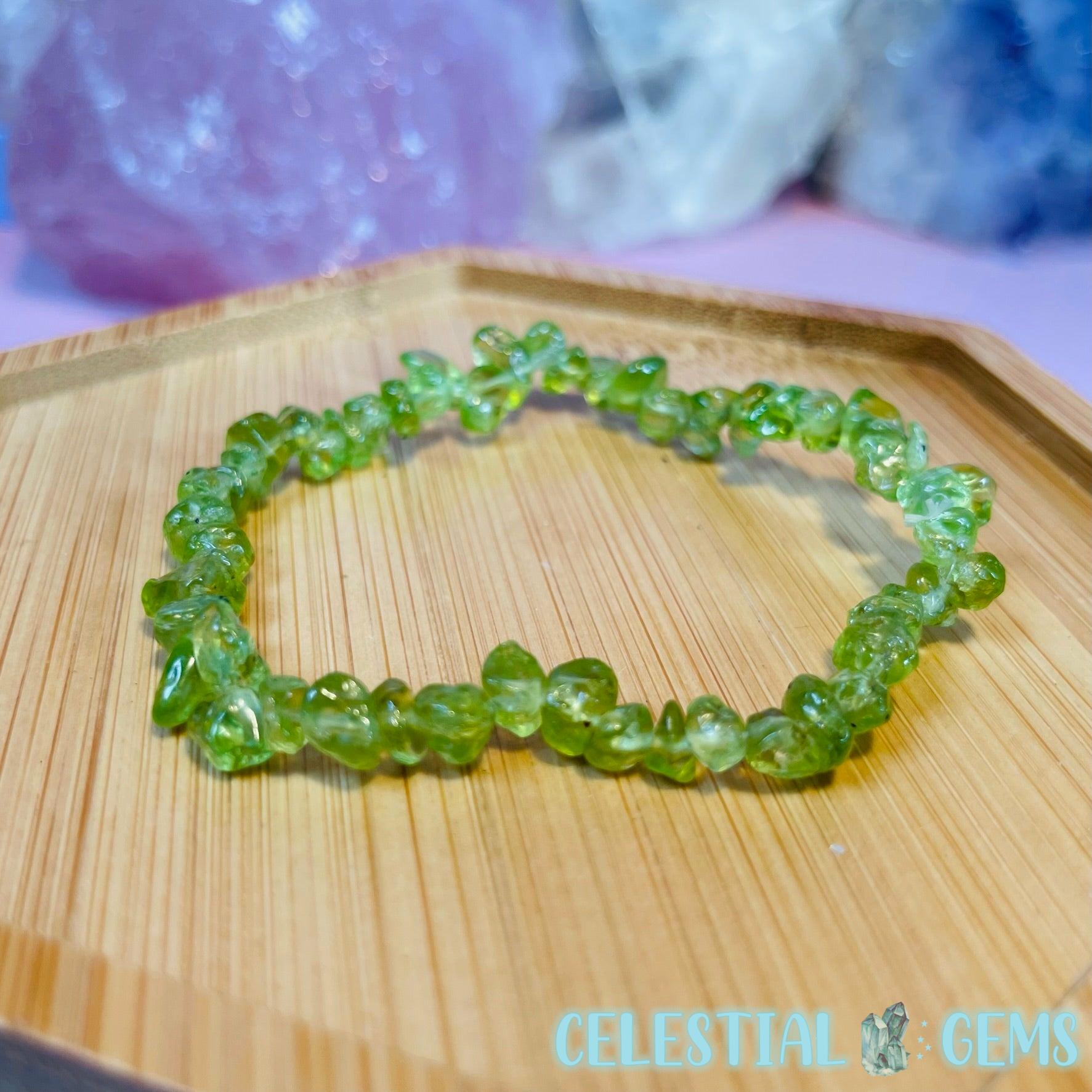 Peridot chip store bracelet